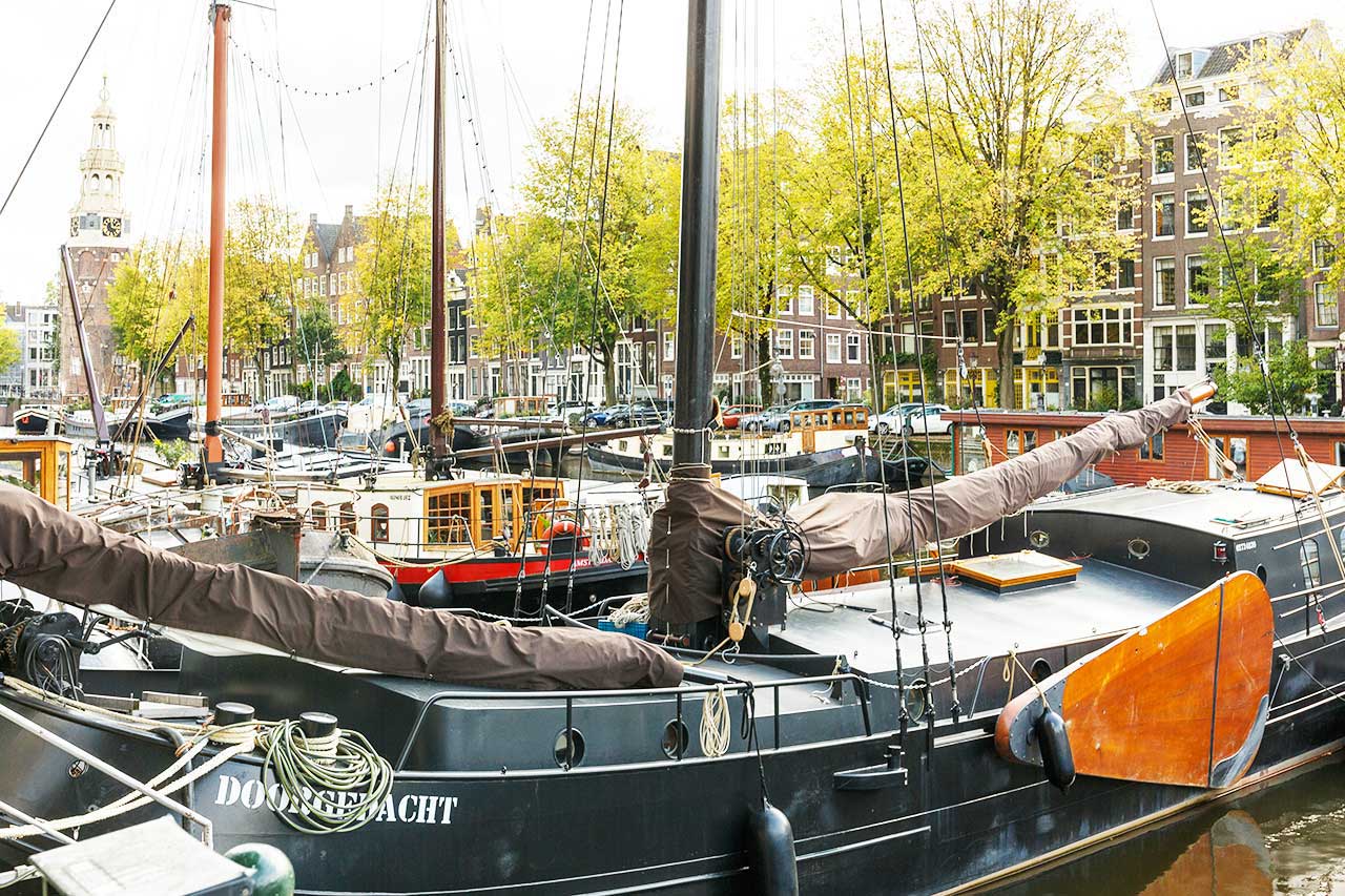 Picture of boats in Amsterdam