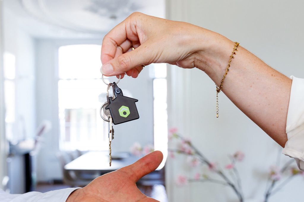 Handing over key